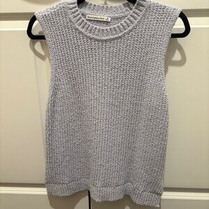 Light Blue Sleeveless Knitted Top - Medium - Abercrombie & Fitch